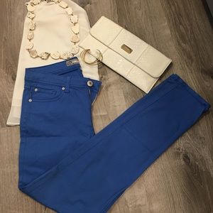 Blue skinny ankle pants, size 8, prefect condition